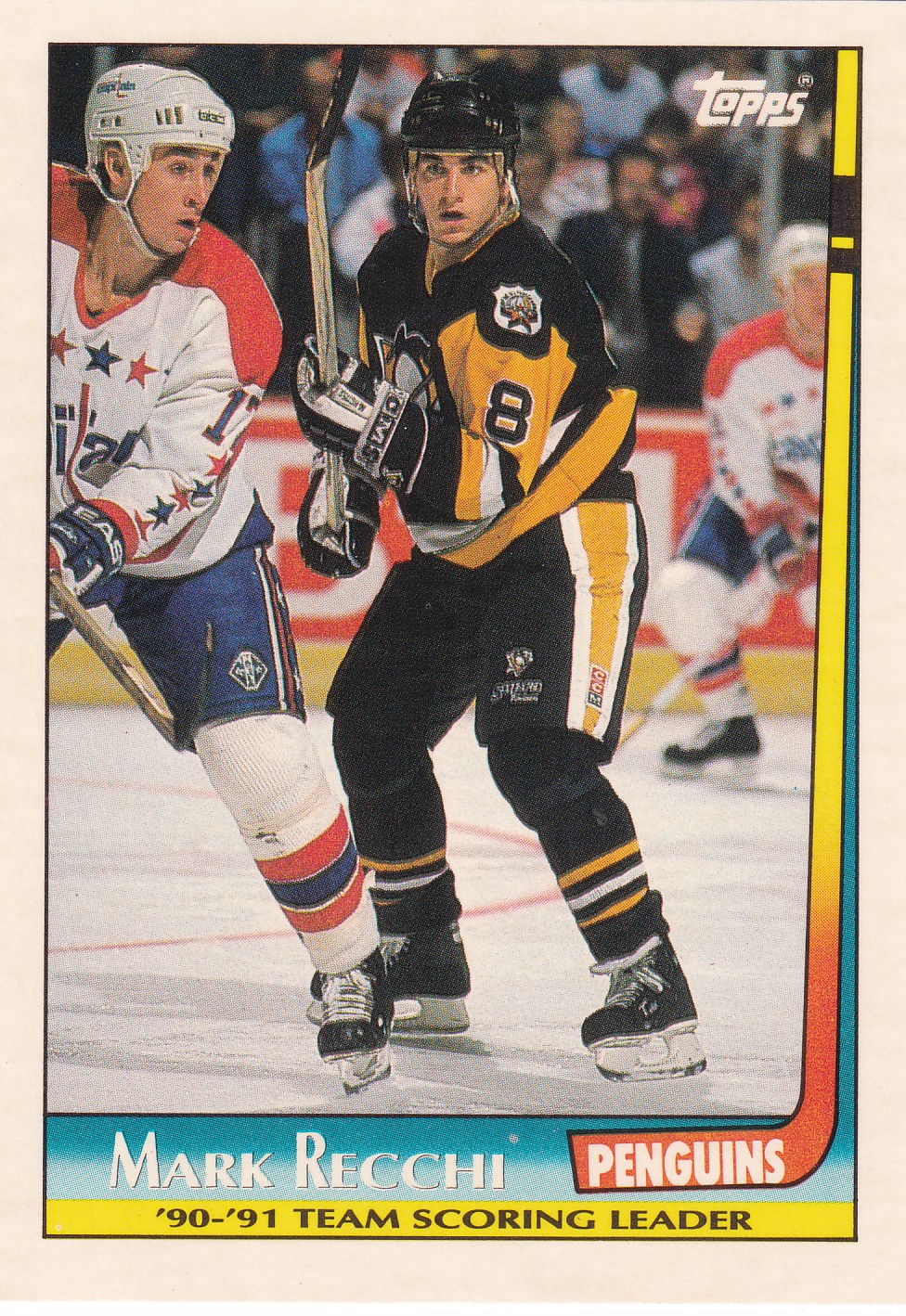 Mark Recchi - 1990/91 Topps Hockey - Team Scoring Leader - #5