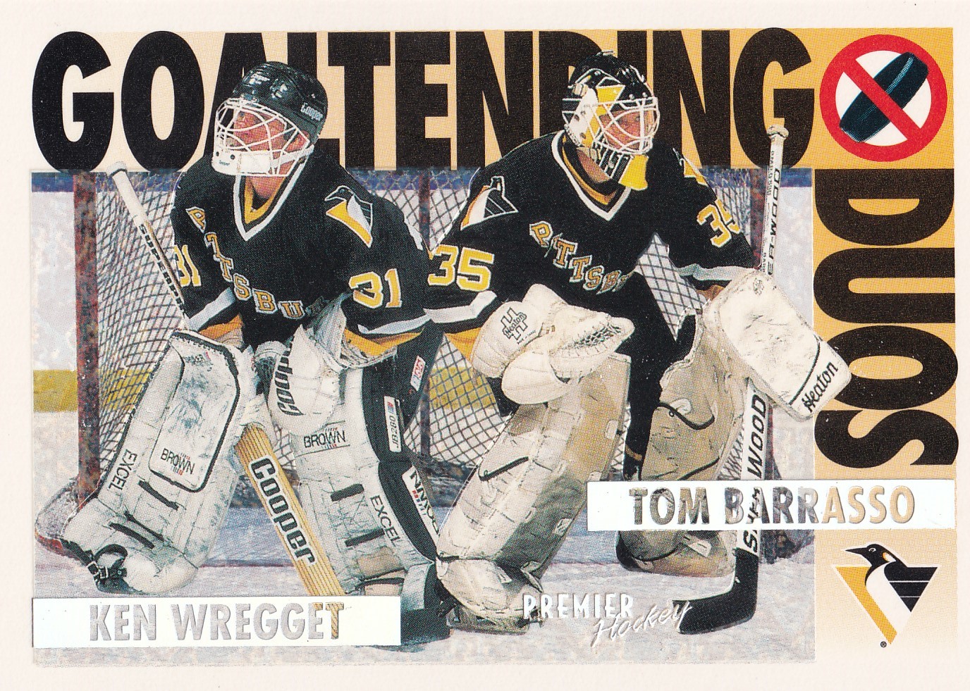 Wregget / Barrasso - 1994/95 Topps Premier Series I. Hockey - Goaltending Duos - Special Effect - #84