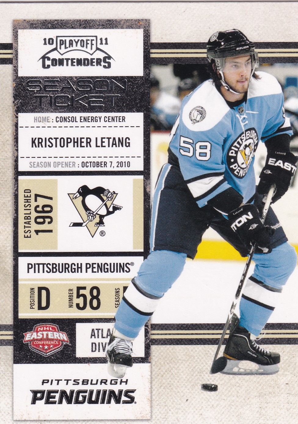 Kristopher Letang - 2010/11 Panini Contenders - #15