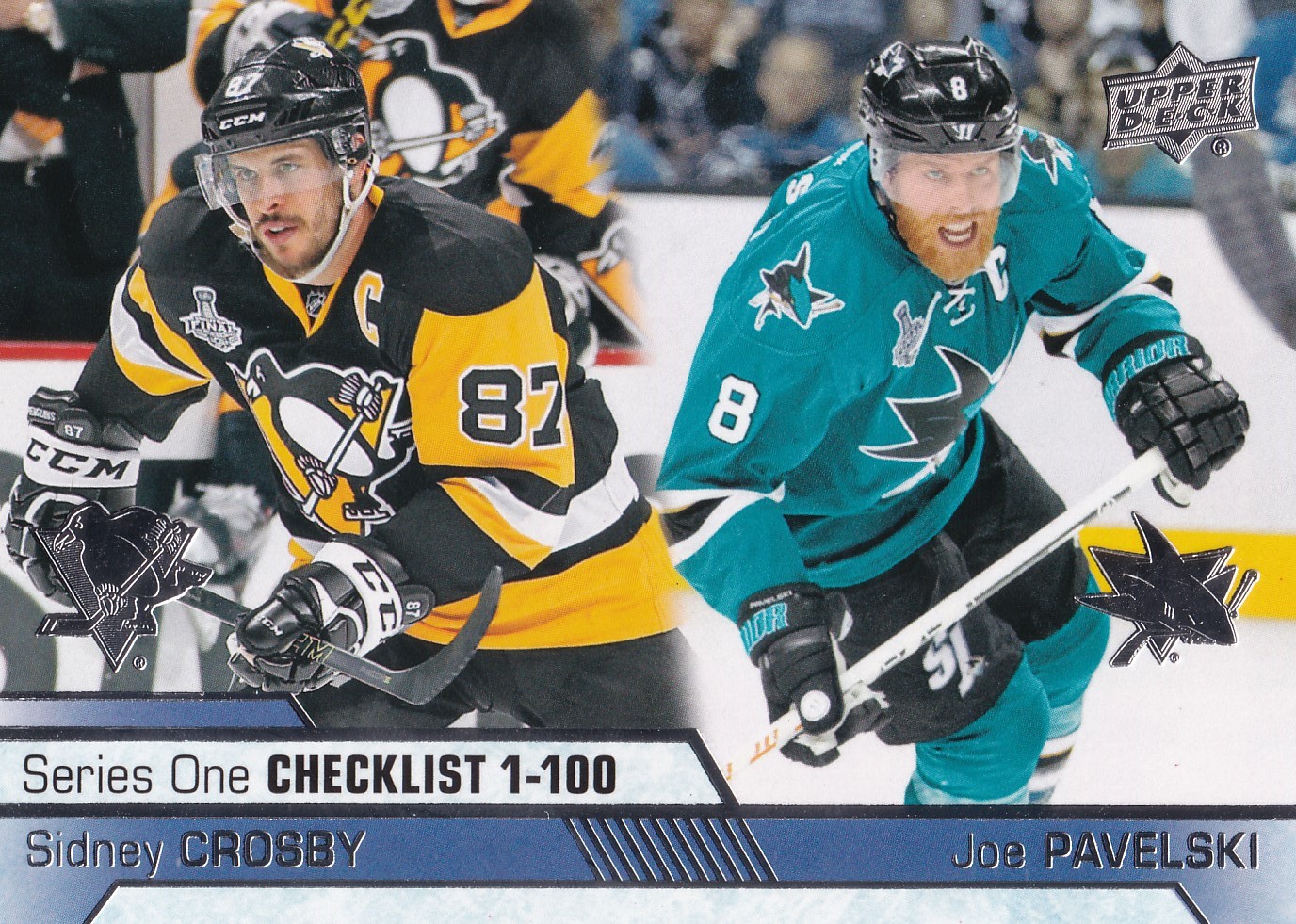 Crosby / Pavelski - 2016/17 UD Series I. Hockey - Checklist - #199
