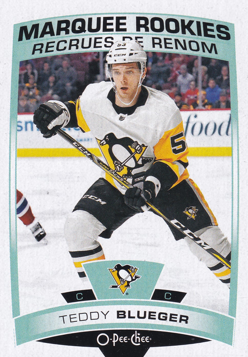 Teddy Blueger - 2019/20 O-Pee-Chee Hockey - Marquee Rookies - #543