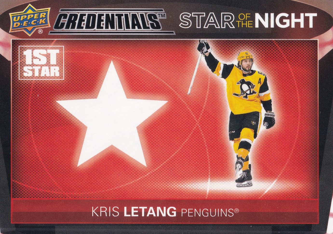 Kris Letang - 2021/22 UD Credentials - Star of the Night - #1S-5